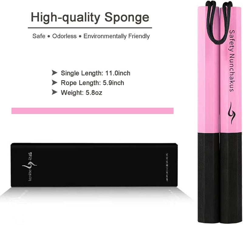 Marcolo Nunchucks Upgraded Safe Foam Practice Nunchucks for Kids and Adults, Safe and Durable Nunchucks for Beginners and Professionals - Image 3